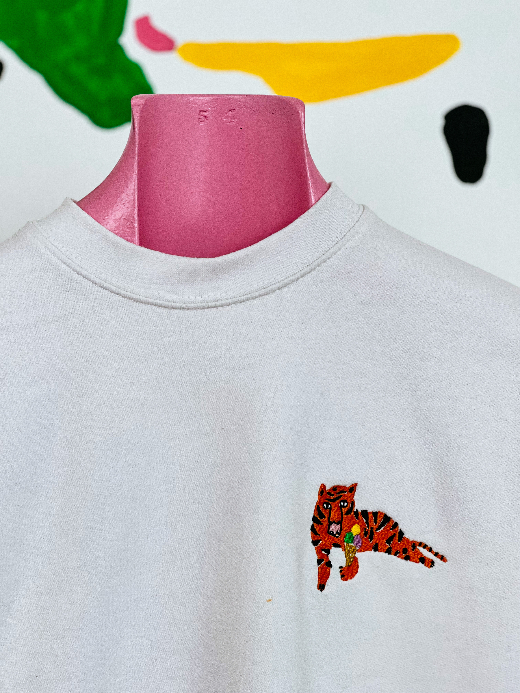 a tShirt with a tiny tiger print