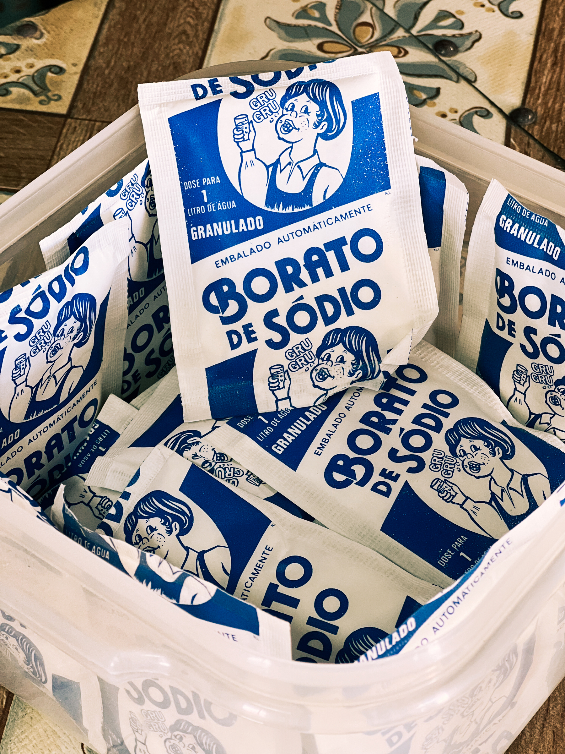 Packs of “Borato de Sódio”. Vintage. 