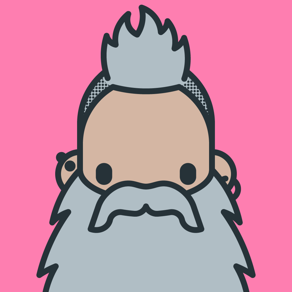 Cute profile picture of a bearded man. 