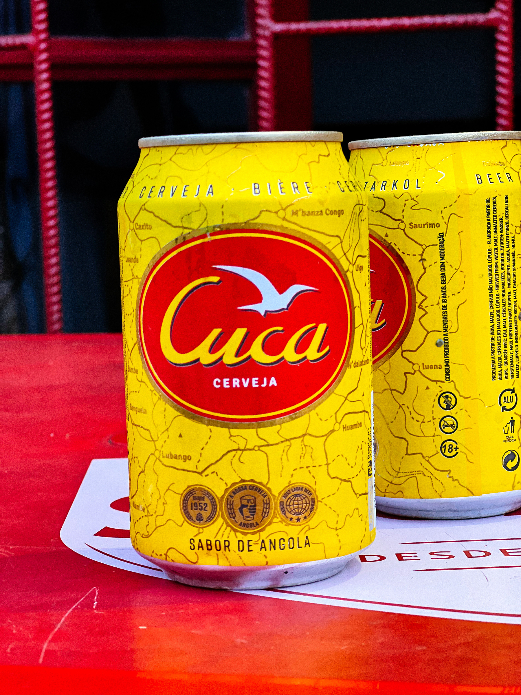 A can of Cuca beer. 