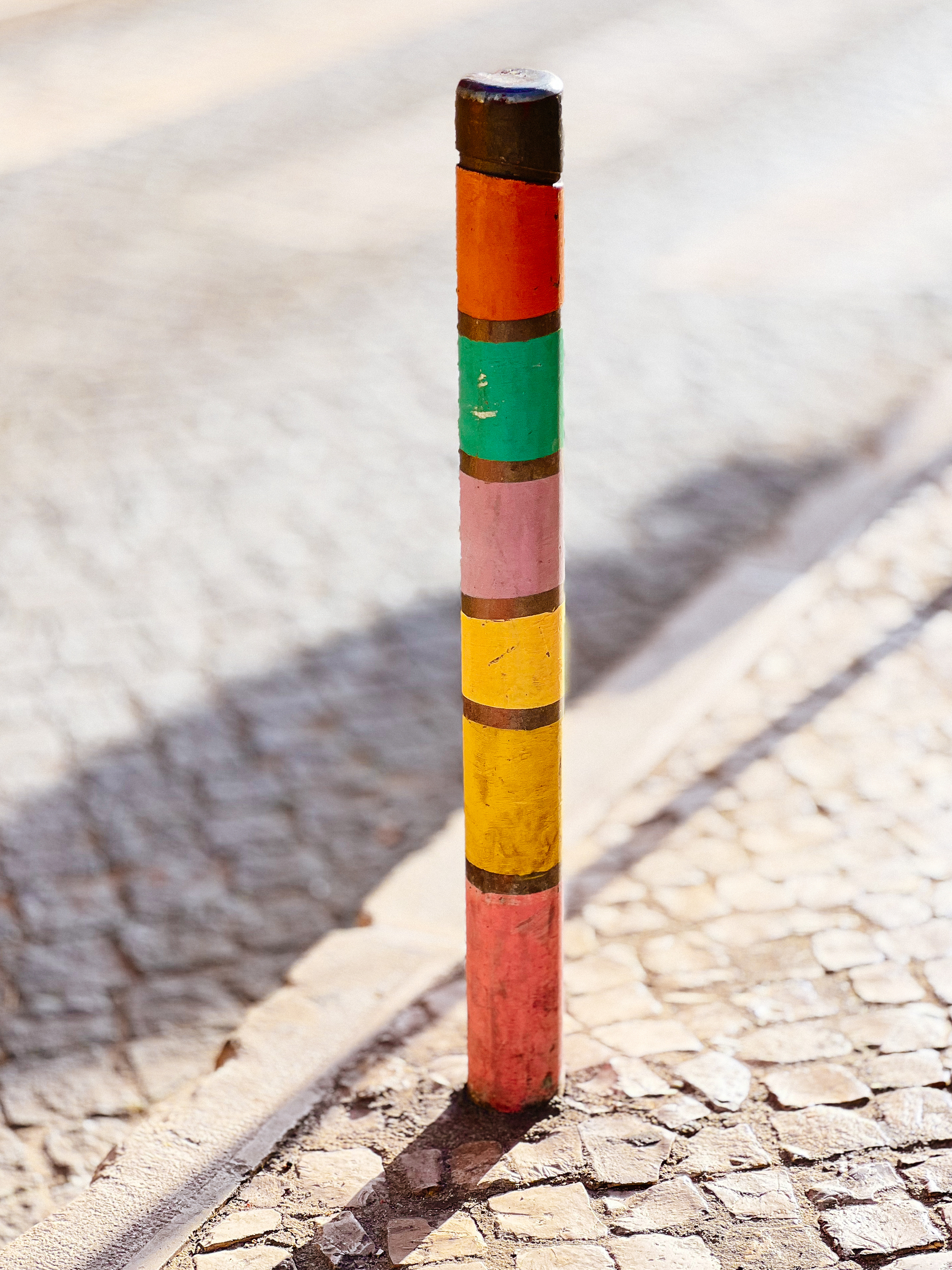 A colorful tiny pole. 
