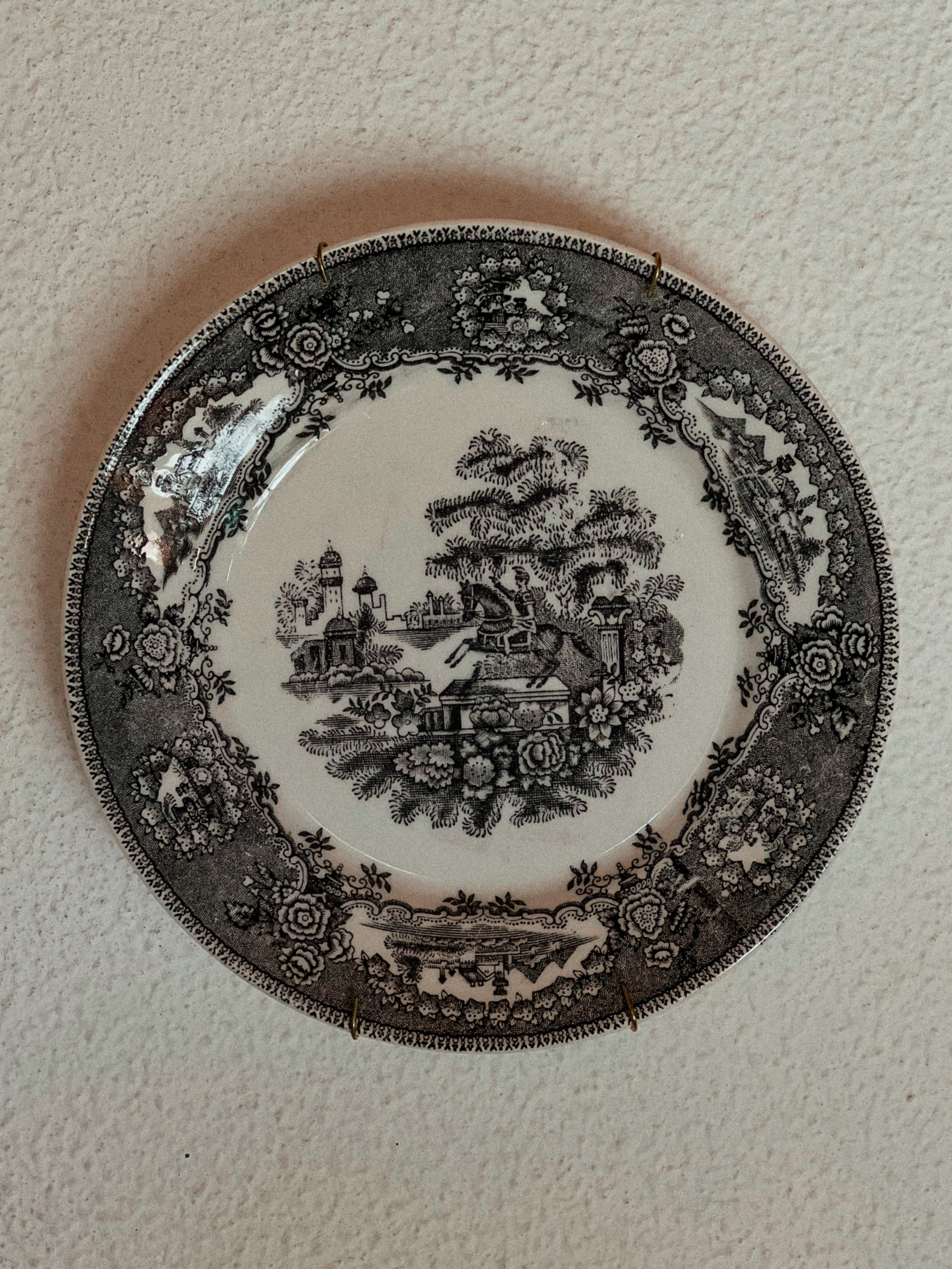 A painted plate. 