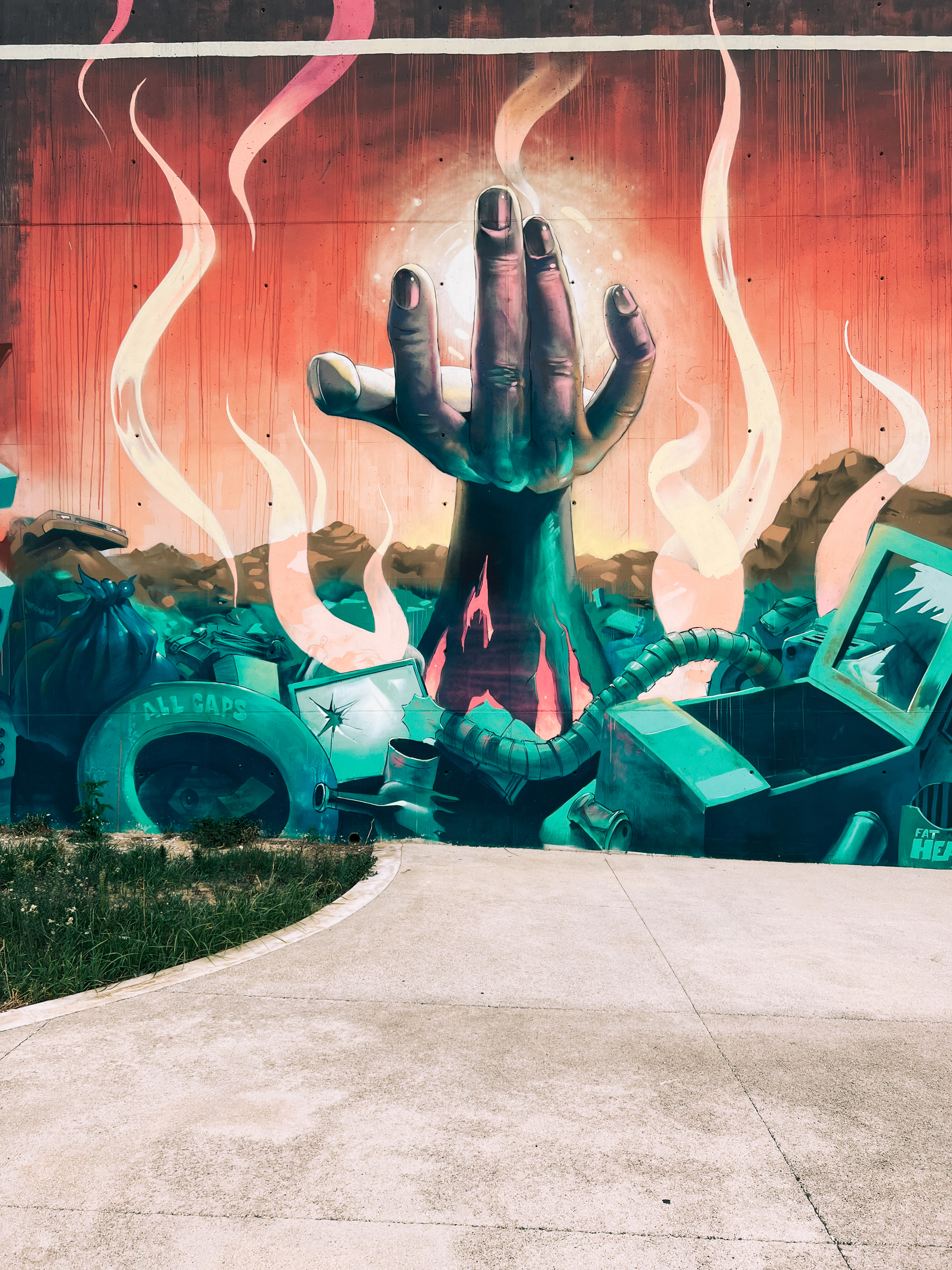 Street art. A hand.