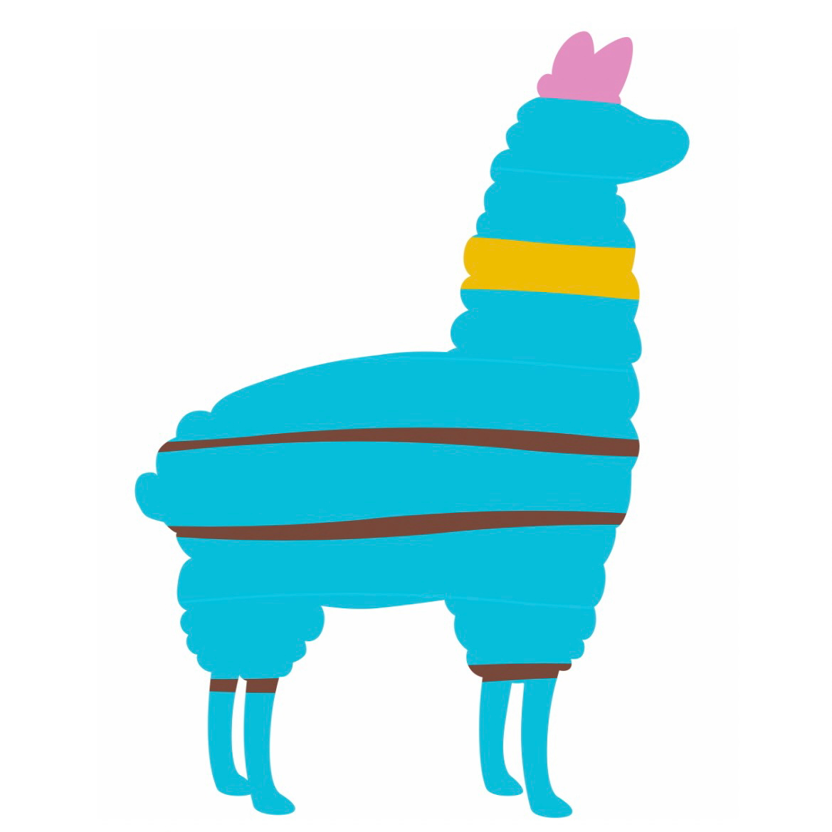 a colourful llama
